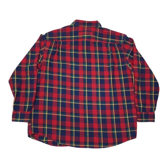 Duluth Trading Co Mens XL Plaid Flannel Shirt Relaxed Fit Under Arm Gusset - Picture 6 of 12